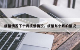 疫情情况下个月疫情情况，疫情每个月的情况