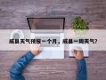 威县天气预报一个月，威县一周天气？